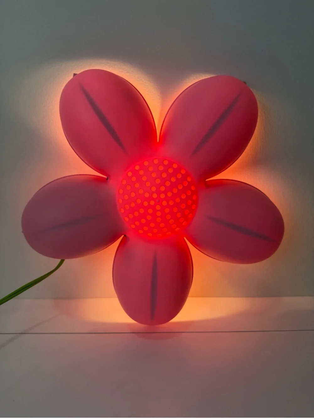 Vintage IKEA SMILA BLOMMA Pink Flower Wall Lamp